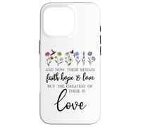 1 Corinthians 13:13 Bible Verse Christian Faith Hope Love Case for iPhone 16 Pro