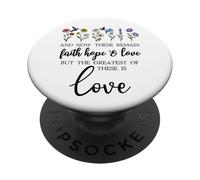 1 Corinthians 13:13 Bible Verse Christian Faith Hope Love PopSockets Adhesive PopGrip
