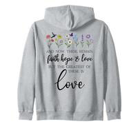 1 Corinthians 13:13 Bible Verse Christian Faith Hope Love Zip Hoodie