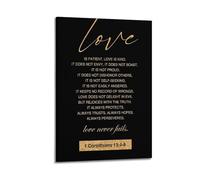 1 Corinthians 13 4 Motivational Quote (1) Canvas Poster Wall Art Poster for Room Living Room Study Aesthetics And DecorationFrame-style 12x18inch(30x45cm)