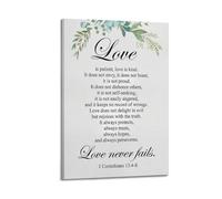 1 Corinthians 13 4 Motivational Quote (2) Canvas Poster Wall Art Poster for Room Living Room Study Aesthetics And DecorationFrame-style 24x36inch(60x90cm)