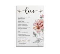 1 Corinthians 13 4 Scripture QuoteCanvas Poster Wall Art Poster for Room Living Room Study Aesthetics And DecorationUnframe-style 20x30inch(50x75cm)