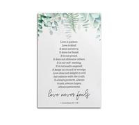 1 Corinthians 13 Scripture QuoteCanvas Poster Wall Art Poster for Room Living Room Study Aesthetics And DecorationUnframe-style 20x30inch(50x75cm)