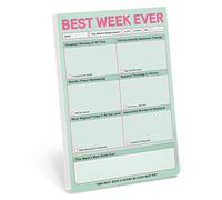1-Count Knock Knock Best Week Ever Pad, Weekly Planner Pad & To Do List Notepad, 6 x 9-inches (Pastel Edition)