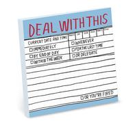 1-Count Knock Knock Deal with This Hand-Lettered Sticky Notes, to Do Pads, 3 x 3-inches Each