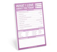 1-Count Knock Knock What I Love About You Today Pad, Love Letter Paper Checklist Lunch Box Notes for Husband, 6 x 9-inches