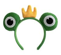 (1 count (Pack of 1), Prince) Funny Headbands, Frog Headband, Cartoon Plush Spa Headband Head Hoop - Elastic Headbands Hair Accessories, Elastic Headbands for Women and Girls for