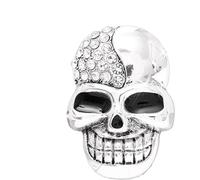 (1 count (Pack of 1), silver) Skull Car Vent Clip - Skull Head Perfume Air Outlet Clip,Automotive Interior Ornament, Creative Car Decoration Freshener, For Driving
