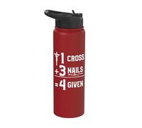1 Cross 3 Nails 4 Stainless Steel Insulated Water Bottle