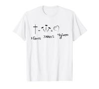 1 Cross 3 Nails 4Given Forgiven Through Christ Value Graphic T-Shirt, Men, White, S
