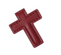 1 Crossed Leather Bookmarks for Bible & Journals Anti-Slip Page Clips, Gifts for Students, Teachers, Book Lovers Religious Bookmarks with Design Leather Page Holders for Bibles