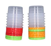 1 Cup Containers, Round Plastic Food Containers, 12 Sets with Lid for Portion Control