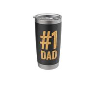 #1 Dad Funny Father's Day Birthday Numer One Daddy Stainless Steel Insulated Tumbler