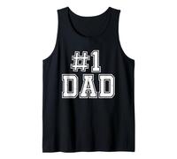 #1 Dad Number One Dad Father's Day Vintage Sports Tank Top