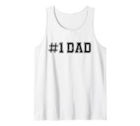 #1 Dad Number One Dad Father's Day Vintage Sports Tank Top