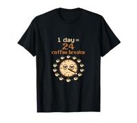 1 Day 24 Coffee Breaks Programmer Adulting Humor T-Shirt