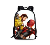 (1) Deadpool And Wolverine Backpack 15inch Spacious School Bag For Students