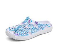 Women's Garden Clogs Shoes Beach Shower Footwear Water Swimming Indoor Outdoor Summer Breathable Slippers Blue 39