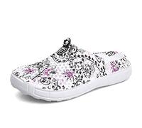 Women's Garden Clogs Shoes Beach Shower Footwear Water Swimming Indoor Outdoor Summer Breathable Slippers Black 36