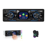 1 Din Car Radio 2.17 inch Touch Screen Single Din Car Stereo Bluetooth EQ FM Remote Control SWC Car Mp3 Player USB/TF/AUX-IN/Type-C colorful lights 12V