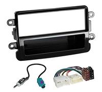 1 Din car stereo fitting kit fascia for DACIA duster sandero 2012-2017 glossy black