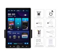 1 Din Car Stereo with 10.4 Inch Rotatable Touch Screen | Supports Wireless CarPlay Android Auto Bluetooth FM Radio USB AUX Input Reversing Camera Included