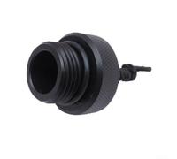 1：Dive Computer Accessories, 2PCS DIN Tank Valve Cap Cover for 200/300 Bar Scuba Cylinder, Black Plastic Dust Stopper with Lanyard