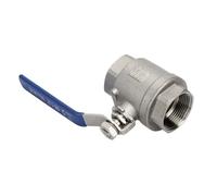 1 DN8-DN50 SS304 Stainless Steel Internal Thread 2-Piece Vinyl Handle Full bore Ball Valve(DN8)