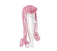 1. Dog Celebration Braided Headpiece Synthetic Fabric Easy Wear Pet Goose Wig for Costume Photography Props