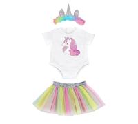1 Doll Clothes Set Including Romper, Skirt and Tiara, Doll Clothes, Baby Birth Romper, Cartoon Clothes, Cute Clothes, Mini Doll Clothes