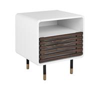 1 Drawer Bedside Table RIFLE White