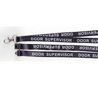 1 Door Supervisor Printed Black/White Strap Ribbon Lanyard for Security Badges Pass ID Identity Cards: Free UK P&P