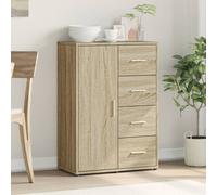(sonoma oak) vidaXL Sideboard Cupboard Side Cabinet Highboard Sonoma Oak Engineered Wood