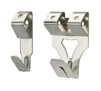 (1, Double Nail) Silver Picture Wall Hooks Decorative Zinc Single/Double 1, 3, 10, 25, 100 Chrome