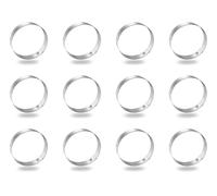 1 Dozen/12 Count Biscuit Circle 4 Inch Cookie Cutters from CookieCutter.com- Tin Plated Steel Cookie Cutters