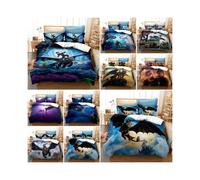 (1# Dragon Duvet Cover Set, Single 135 x 200 cm) Train Your Dragon Quilt Duvet Cover Pillowcasae Bedding Set Single Double UK#@