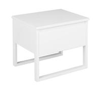1 Drawer Bedside Table GIULIA Pine Wood White