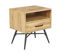 1 Drawer Bedside Table Light Wood LUBOCK