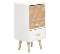 Beliani 1 Drawer Bedside Table NESIKA White, White