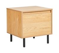 Beliani 1 Drawer Bedside Table Nikea Light Brown