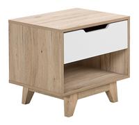 Beliani 1 Drawer Bedside Table Spencer White