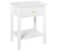 1 Drawer Bedside Table White ASSISI