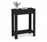 (1 Drawer, Black) Hallway Console Table with USB Ports and Shelf