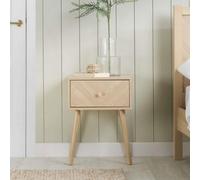 1 Drawer Oak Brown Wooden Bedside Birlea Herringford