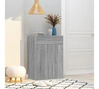 vidaXL Shoe Cabinet Grey Sonoma 60x35x84 cm Engineered Wood