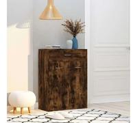 Vidaxl Shoe Cabinet Smoked Oak 60X35X84 Cm Engineered Wood