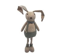 1 Easter Bunny With Teleskopbeine Dekohase Rabbit Figurine Fabric Figure Green