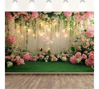 1 elegant and white rose wedding background with hanging vines and fairy lights suitable for weddings bridal showers etc