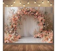 1 elegant floral wedding arch with soft curtains and delicate roses - perfect for decorating weddings and romantic events 210X150cm