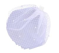 1 Elegant Pearl-Embellished Bridal Veil Headpiece with Lace Detailing for Weddings & Photo Bride Face Covers